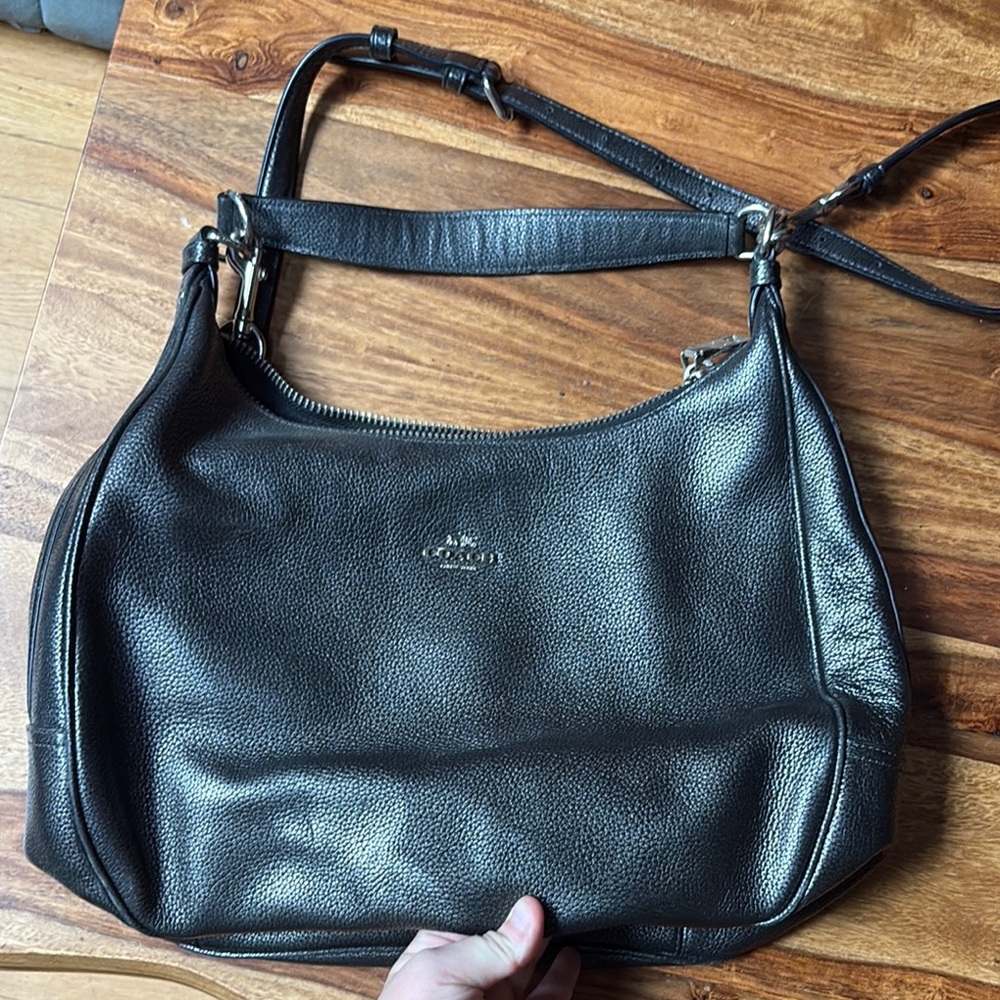 Coach Dark Leather Shoulder Bag